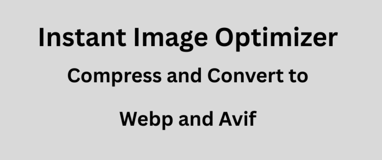 instant image optimizer